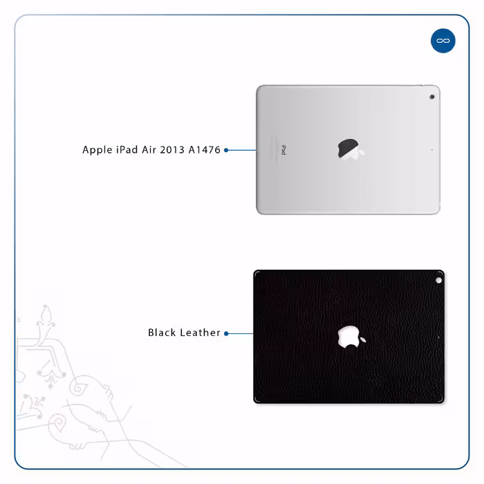 برچسب پوششی ماهوت مدل Black-Leather مناسب برای تبلت اپل iPad Air 2013 A1476