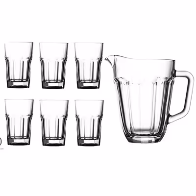 سرویس پارچ و لیوان 7 پارچه پاشاباغچه مدل کازابلانکا