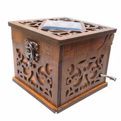 جعبه موزیکال مدل چوبی سنتی عاشقانه کد 01