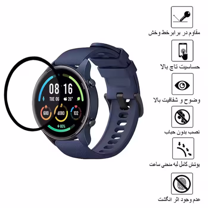 محافظ صفحه نمایش تراستکتور مدل PMMA مناسب برای ساعت هوشمند شیائومی Mi Watch Color