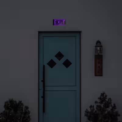 چراغ دیواری نئون دیزاین طرح Exit-BL_PR