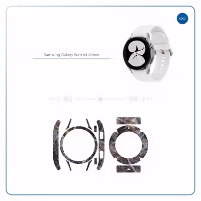 برچسب ماهوت طرح Earth White Marble مناسب برای ساعت هوشمند سامسونگ Watch4 40mm