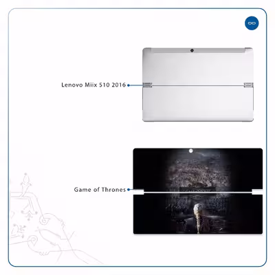 برچسب پوششی ماهوت مدل Game of Thrones مناسب برای تبلت لنوو Miix 510 2016