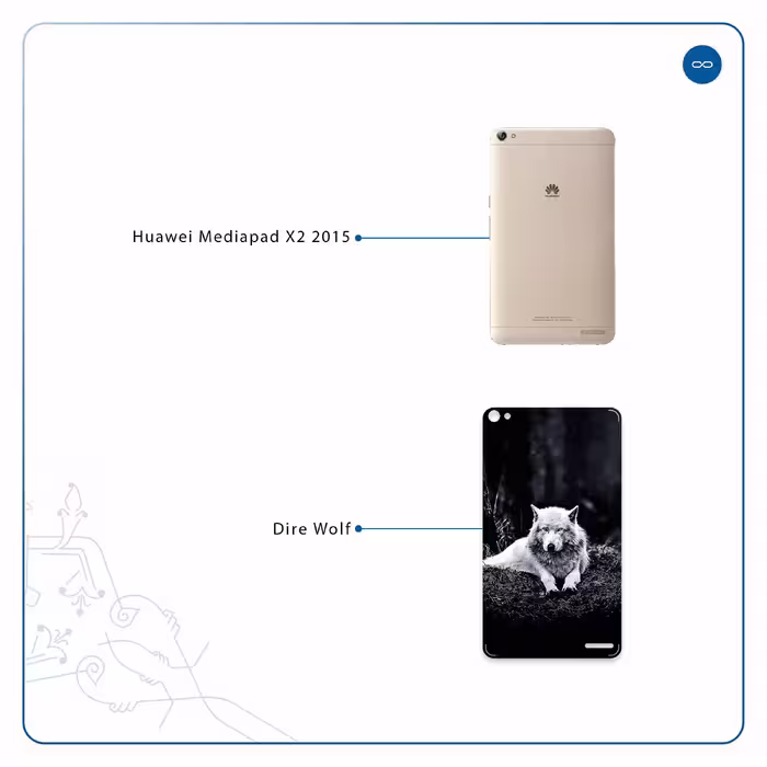 برچسب پوششی ماهوت مدل Dire Wolf مناسب برای تبلت هوآوی Mediapad X2 2015