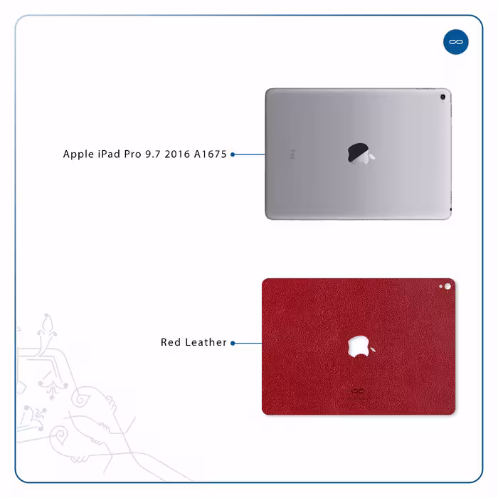 برچسب پوششی ماهوت مدل Red-Leather مناسب برای تبلت اپل iPad Pro 9.7 2016 A1675