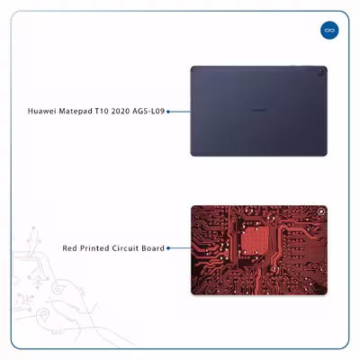 برچسب پوششی ماهوت مدل Red Printed Circuit Board مناسب برای تبلت هوآوی Matepad T10 2020 AGS-L09