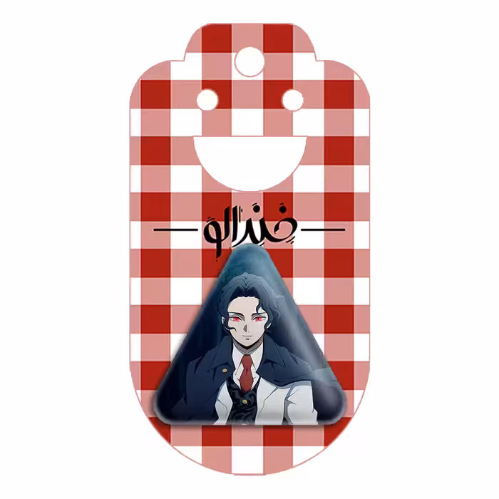 پیکسل خندالو طرح کیبوتسوجی موزان انیمه شیطان کش مدل مثلثی کد 12781