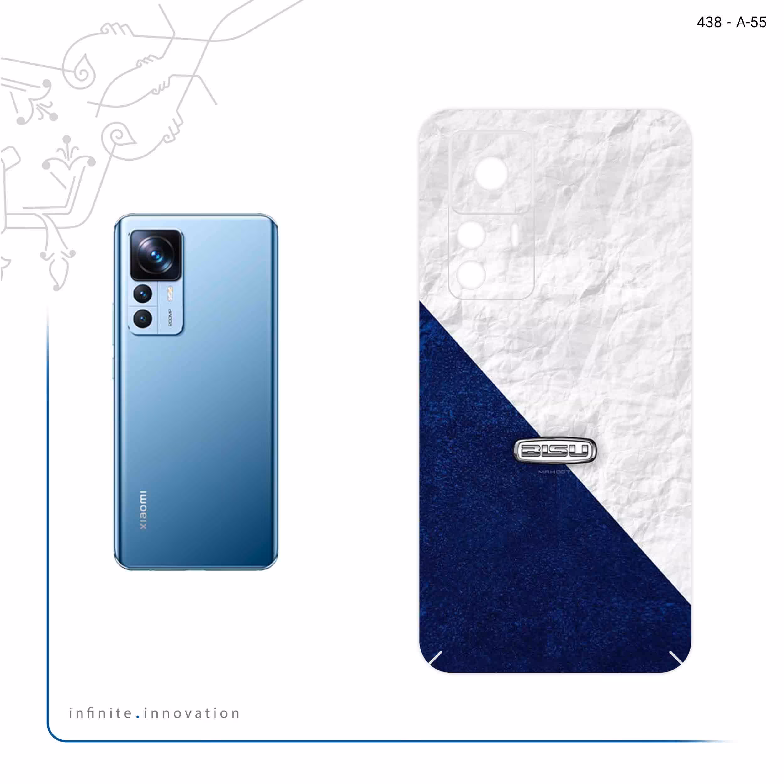 برچسب پوششی ماهوت مدل BISU مناسب برای گوشی موبایل شیائومی 12T