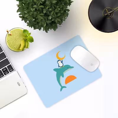 ماوس پد ترمه طراحان ایده مدل دلفین و پنگوئن کد cfp1451