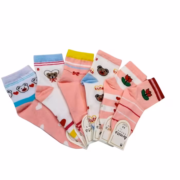 جوراب بچگانه 6 سایز ارمیتا کد 23