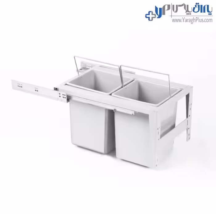 ﺳﻄﻞ زﺑﺎﻟﻪ دو ﻣﺨﺰﻧﻪ ﮐﻮﭼﮏ ﺑﺎ رﯾﻞ تاندم 24لیتری آدلان مدل دﯾﺎﮐﻮ