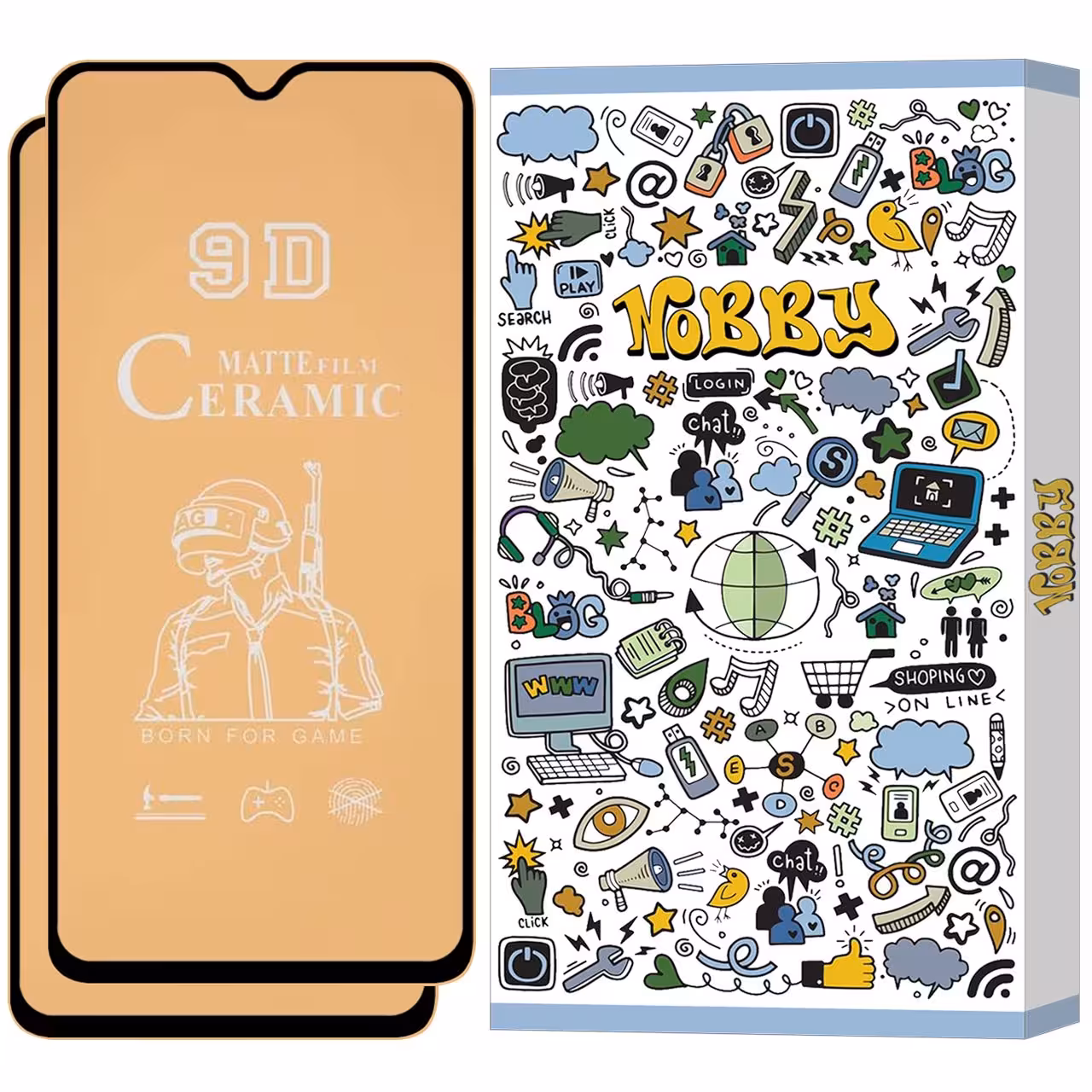 گلس سرامیکی مات مناسب برای گوشی موبایل سامسونگ Galaxy F13 پک 2 عددی