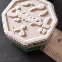 مهر 6ضلعی مخلوط تربت کربلا و منقش