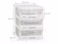 مینی فایل 3 طبقه شفاف دل آسا مدل D123-A5-TW3