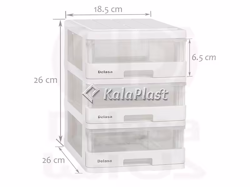 مینی فایل 3 طبقه شفاف دل آسا مدل D123-A5-TW3