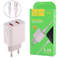 شارژر دیواری 12 وات دنمن DC05T 2.4A همراه کابل تایپ سی