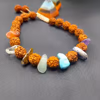 دستبند رودراکشا و هفت سنگ چیپسی کد310224