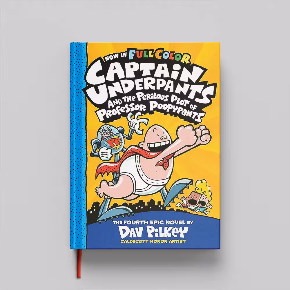 کتاب Captain Underpants and the Perilous Plot of Professor Poopypants 4 جلد سخت (HARDCOVER)