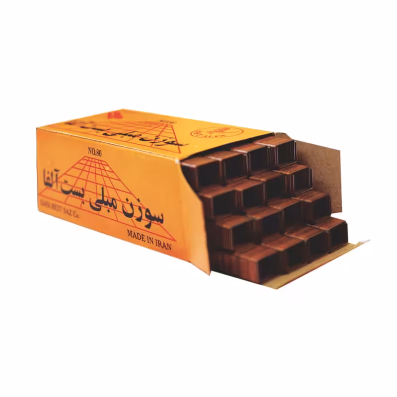 سوزن منگنه مبلی بست آلفا سایز 80/12 بسته 3000 عددی