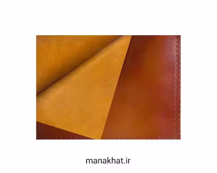 زیردستی دو رو چرم طبیعی گاوی عسلی اقتصادی