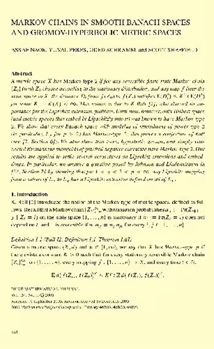 خرید و دانلود نسخه کامل کتاب chains in smooth Banach spaces and Gromov-hyperbolic metric spaces