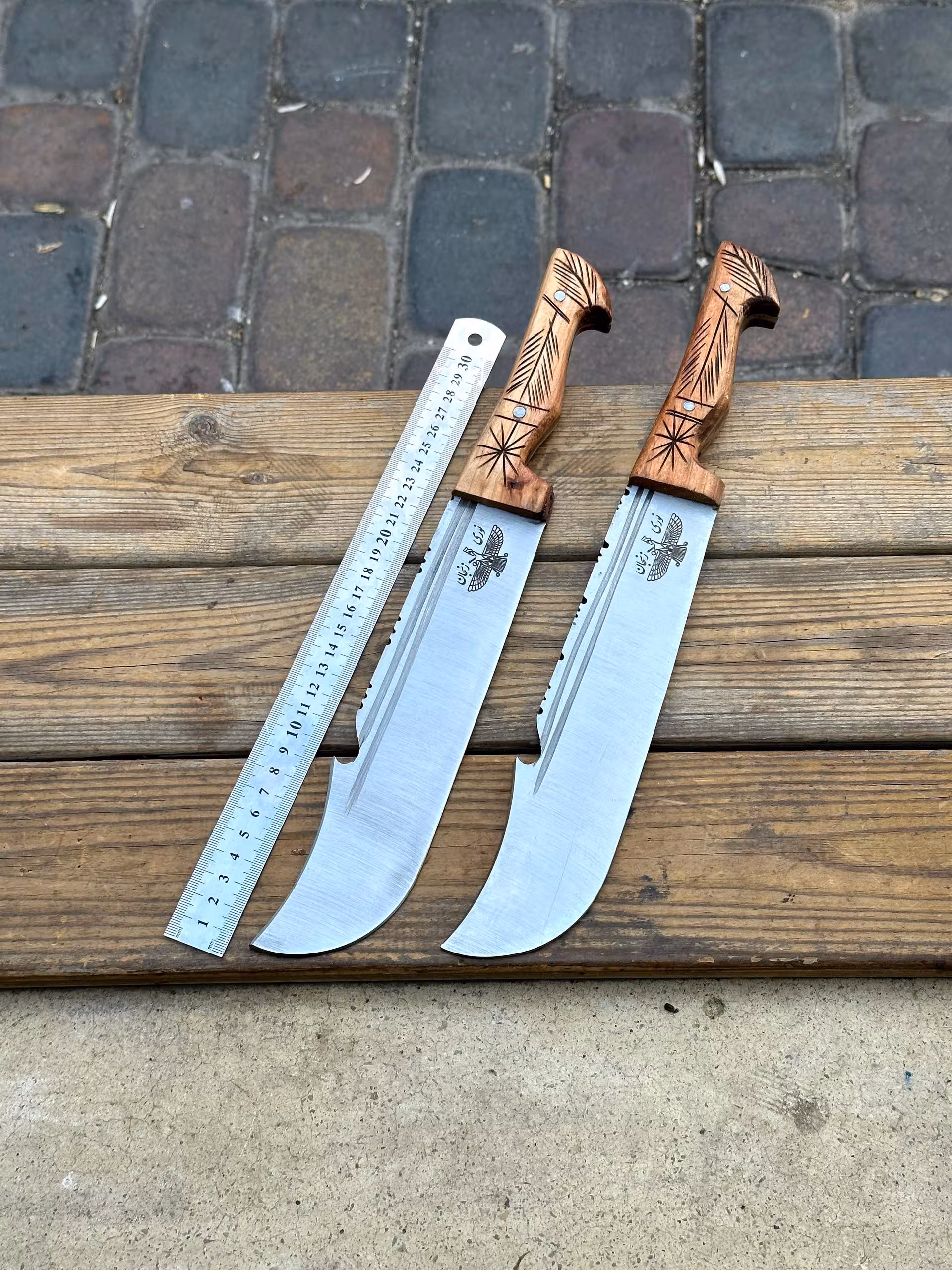 بامبو 40 سانت دسته چوبی