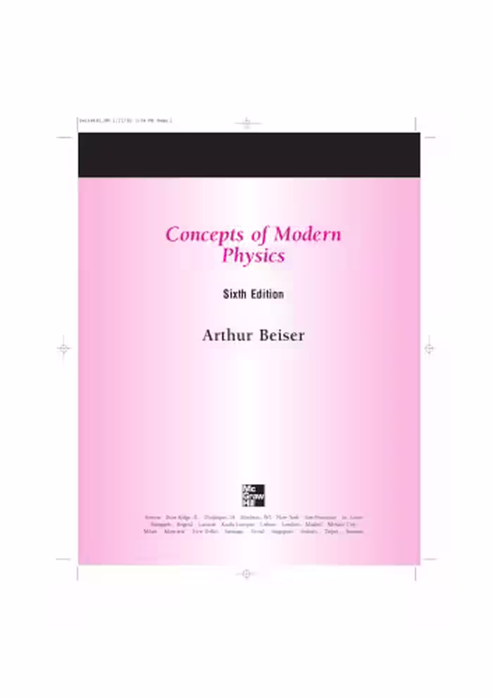 خرید و دانلود نسخه کامل کتاب Concepts of Modern Physics