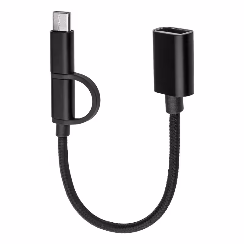 مبدل OTG USB-A 3.0 به USB-C/MicroUSB مدل GP-91 به طول 0.2 متر