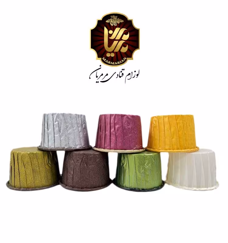 کاپ کیک کرکره ای در رنگ های مختلف