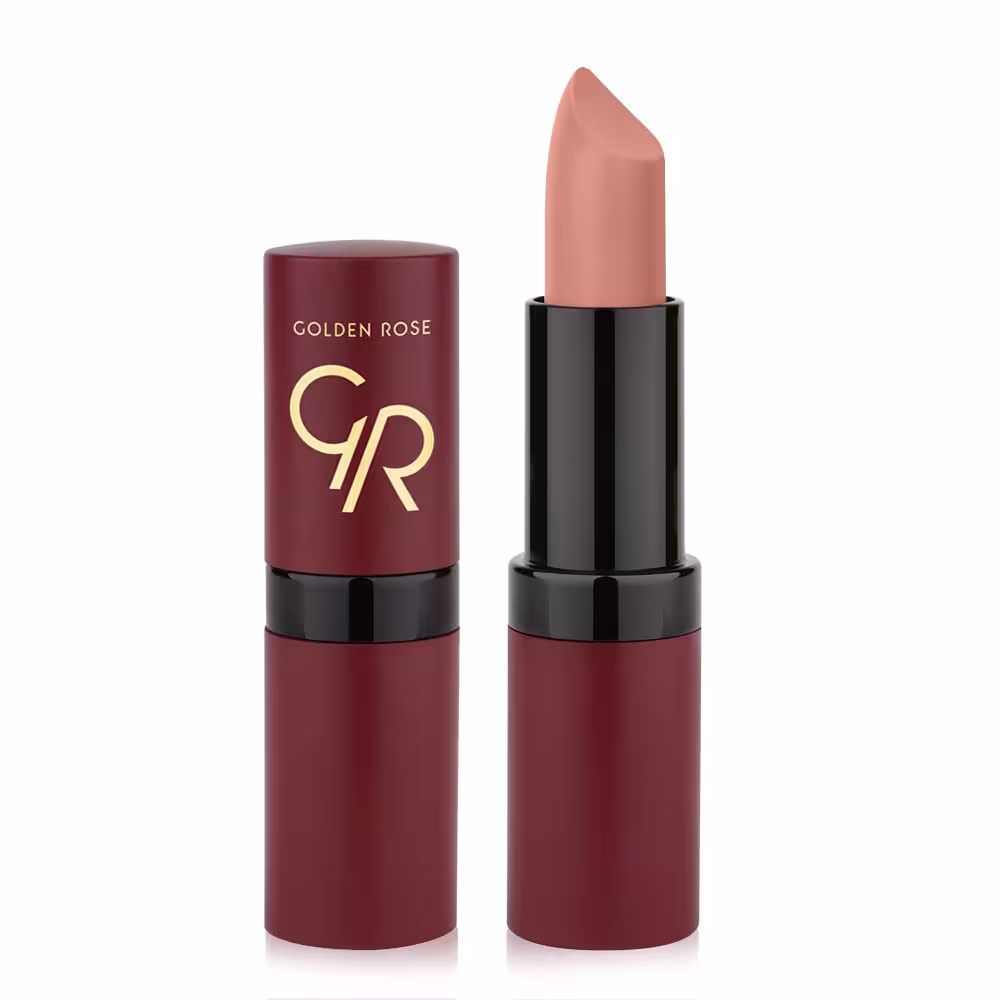رژ لب جامد مات گلدن رز مدل Velvet Matte شماره 01