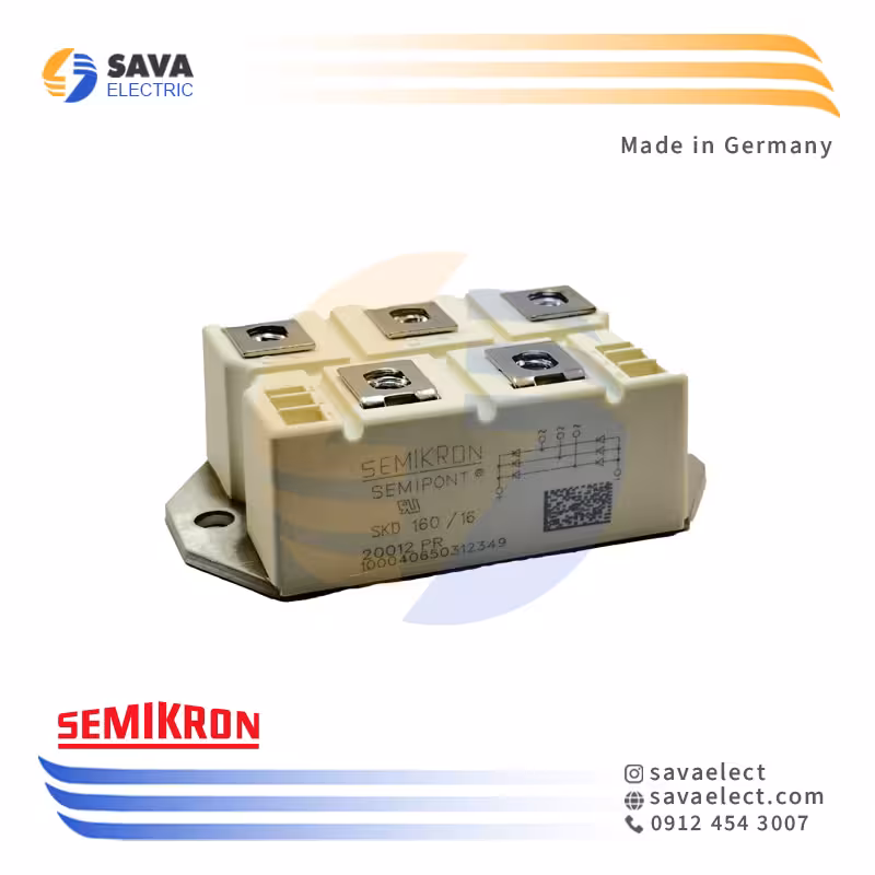 خرید پل دیود سه فاز 205 آمپر SKD160 سمیکرون آلمان | ساوا الکتریک