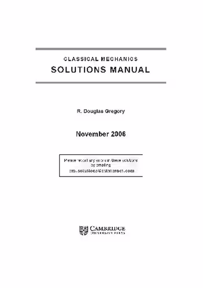 خرید و دانلود نسخه کامل کتاب Solutions manual for Classical mechanics