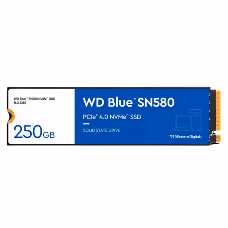 حافظه SSD وسترن دیجیتال سری Blue مدل SN580 با ظرفیت 250 گیگابایت