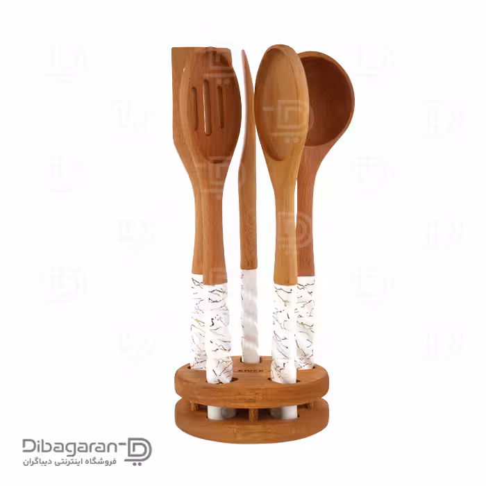 سرویس کفگیر ملاقه چوبی ریور 6 عددی کد 8692