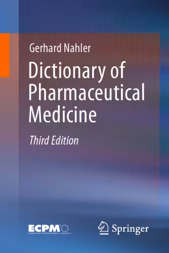 خرید و دانلود نسخه کامل کتاب Dictionary of Pharmaceutical Medicine