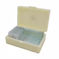 لام آماده میکروسکوپ شیشه‌ای گیاهی و جانوری (12 عددی)