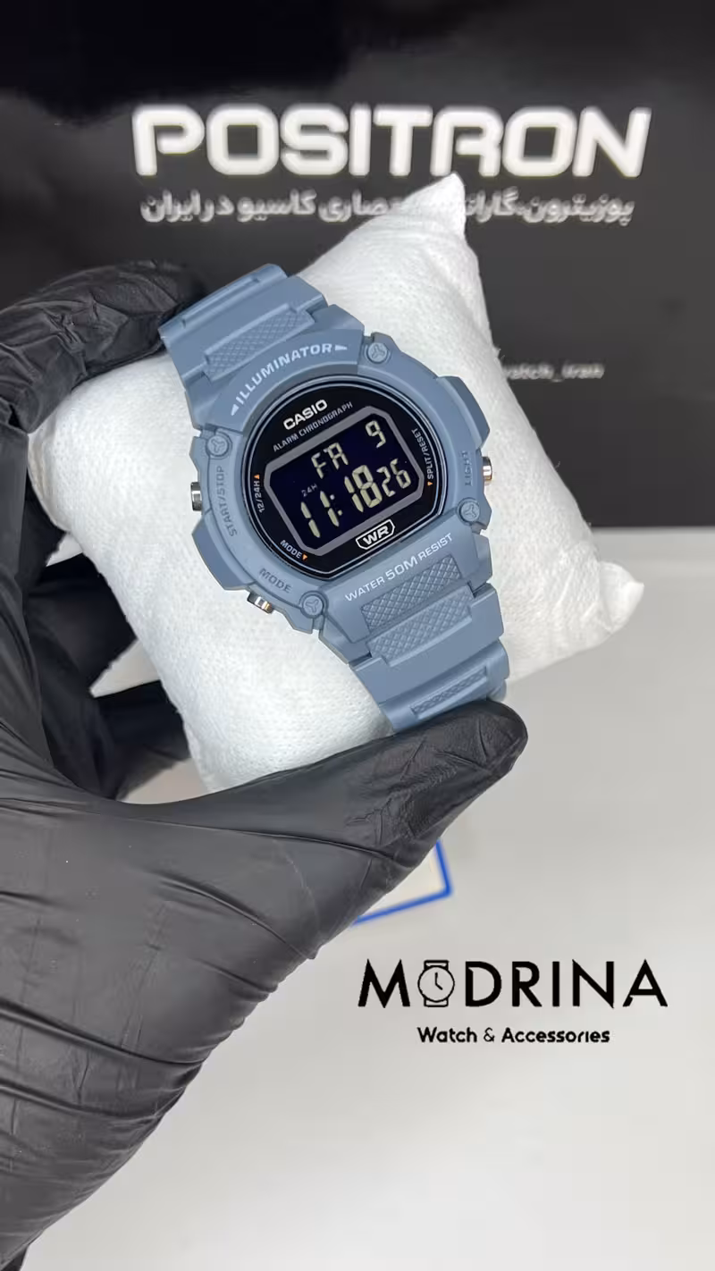 ساعت کاسیو CASIO W-219HC-2BVDF   ضمانت پزیترون