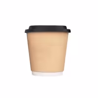 لیوان کاغذی کرافت دوجداره (هالو) 120cc سالینا کارتن 700 عددی به همراه درب