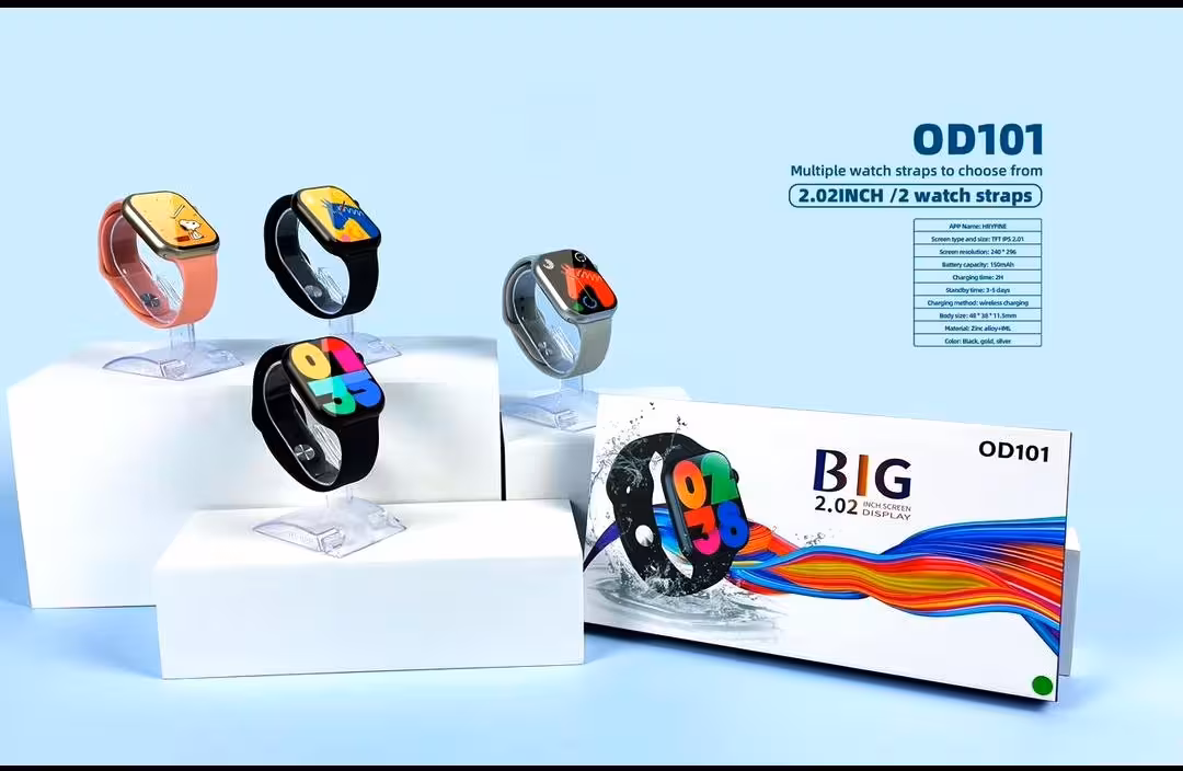 ساعت هوشمند دو بند مدل OD101 BiG 2.02