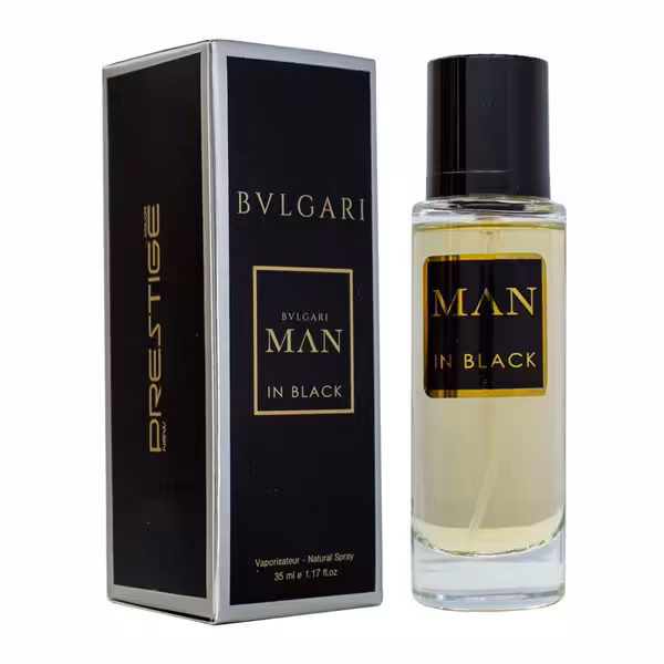 عطر جیبی مردانه پرستیژ مدل Bvlgari Man In Black حجم 35 میل