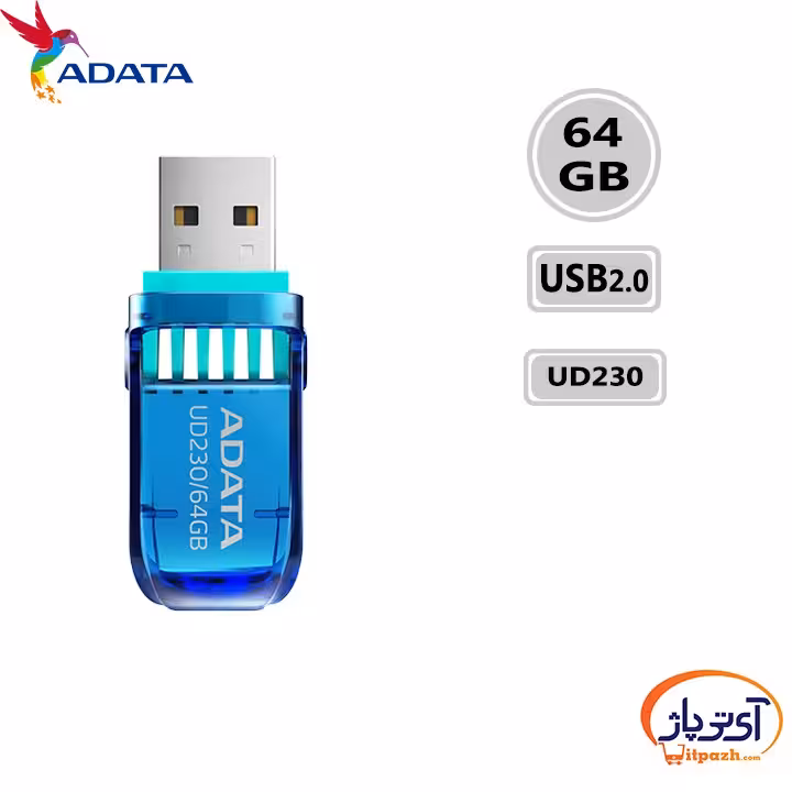 فلش مموری USB2.0 ای دیتا 64 گیگابایت مدل ADATA UD230