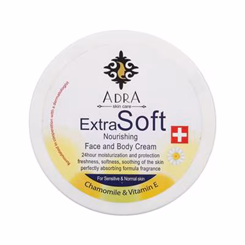 کرم کاسه ای مرطوب کننده دست و صورت آدرا حاوی بابونه