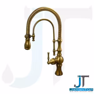 شیر ظرفشویی فنری شارونا طلایی مات آریانا