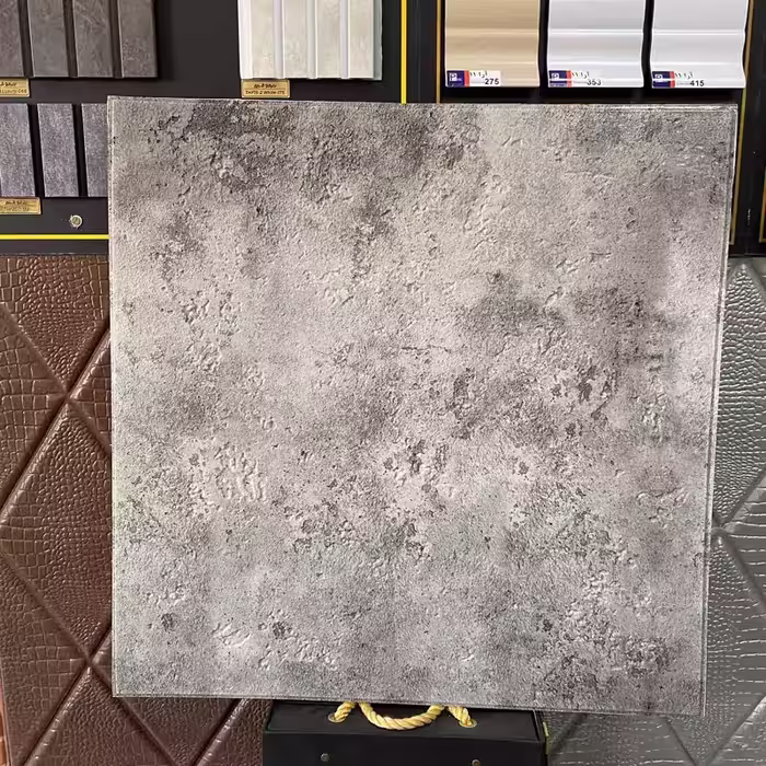 دیوارپوش فومی پشت چسبدار پتینه سیمانی 70در70 cm ضخامت 8 میل (پس کرایه)