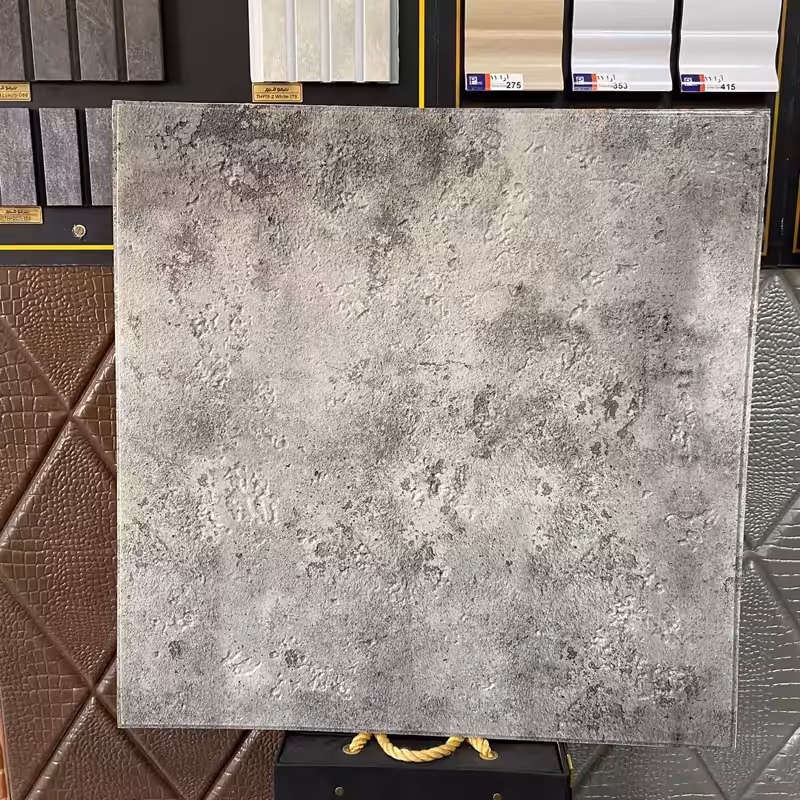 دیوارپوش فومی پشت چسبدار پتینه سیمانی 70در70 cm ضخامت 8 میل (پس کرایه)