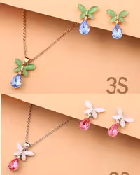 نیمست استیل زنانه پروانه با سنگ اوپال 195220280