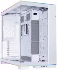 کیس LIAN LI O11 EVO RGB سفید | Mid-Tower ATX، آلومینیوم   شیشه، نورپردازی RGB