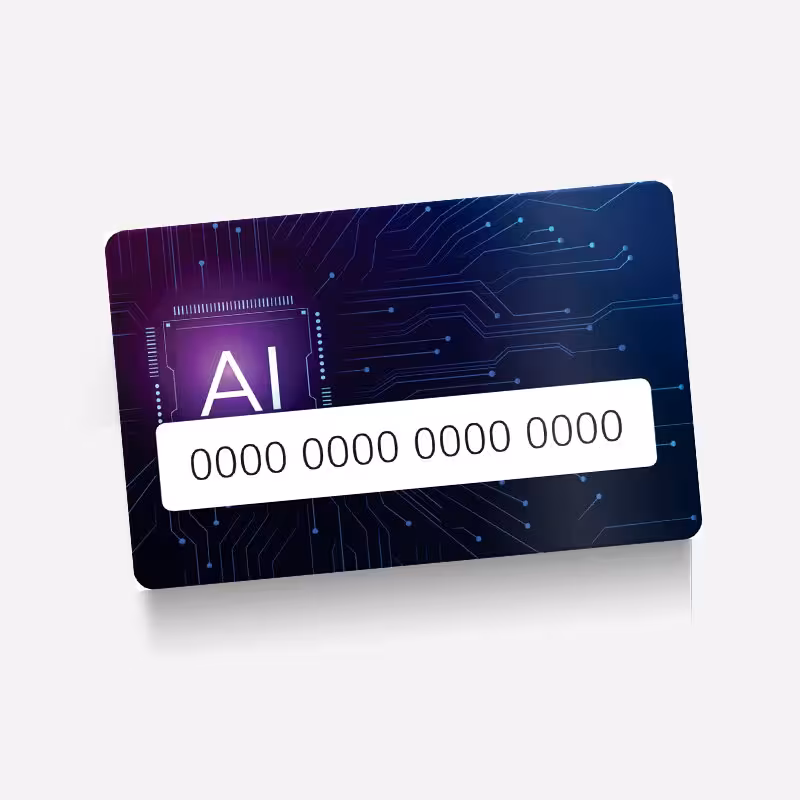 استیکر(برچسب) کارت عابر بانک-طرح هوش مصنوعی(Artificial intelligenc)-کد1-سفارشی