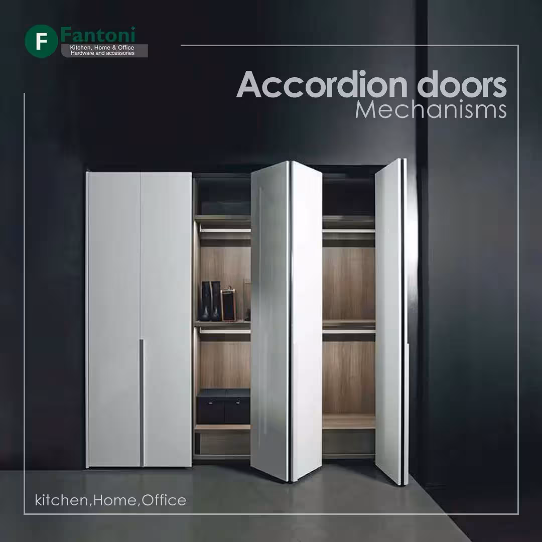 مکانیزم درب تاشو آکاردئونی دو درب حداکثر عرض 1200mm فانتونی K015