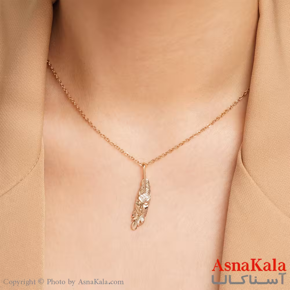 گردنبند مدل برگ شوپینگ Xuping Necklace کد GNB16152W -آسناکالا